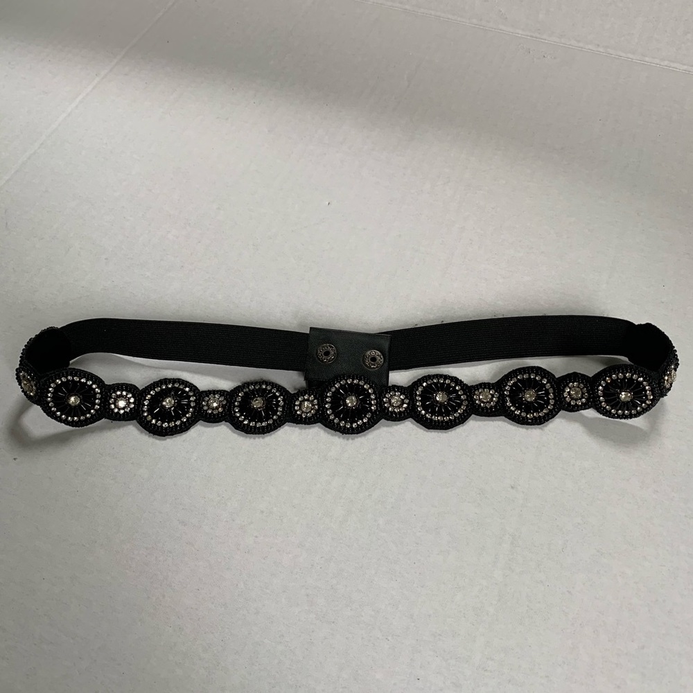 Black Sparkly Elastic Belt